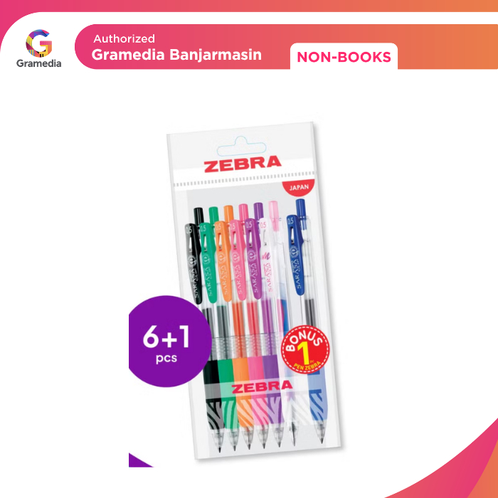 

Gramedia Banjarmasin - Ballpen Zebra Sarasa Clip 0.5Mm Set 6Pcs Free 1 Pcs Black