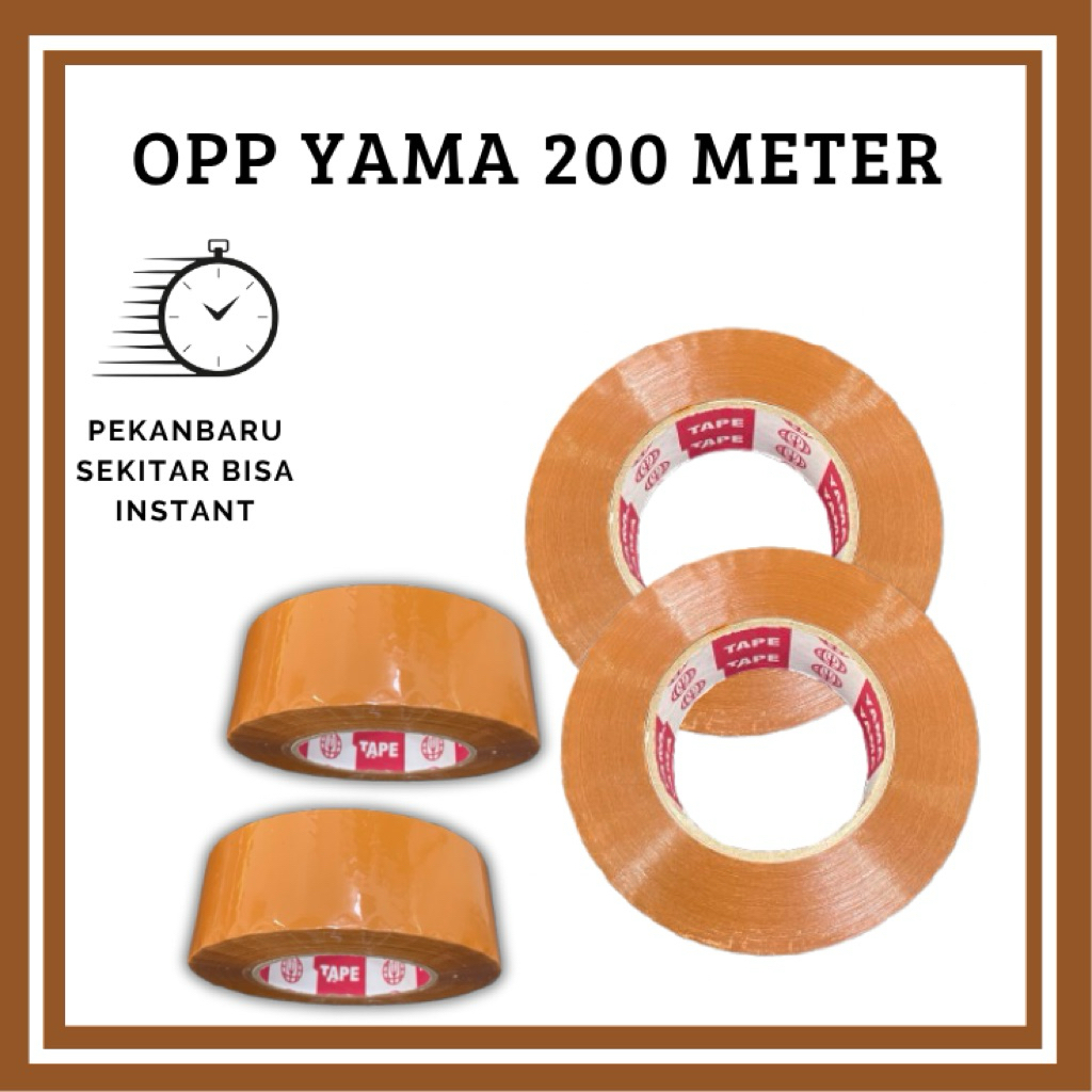 

OPP YAMA COKLAT 200 METER LAKBAN PACKING HEMAT 200 METER TERMURAH DAN TERLARIS
