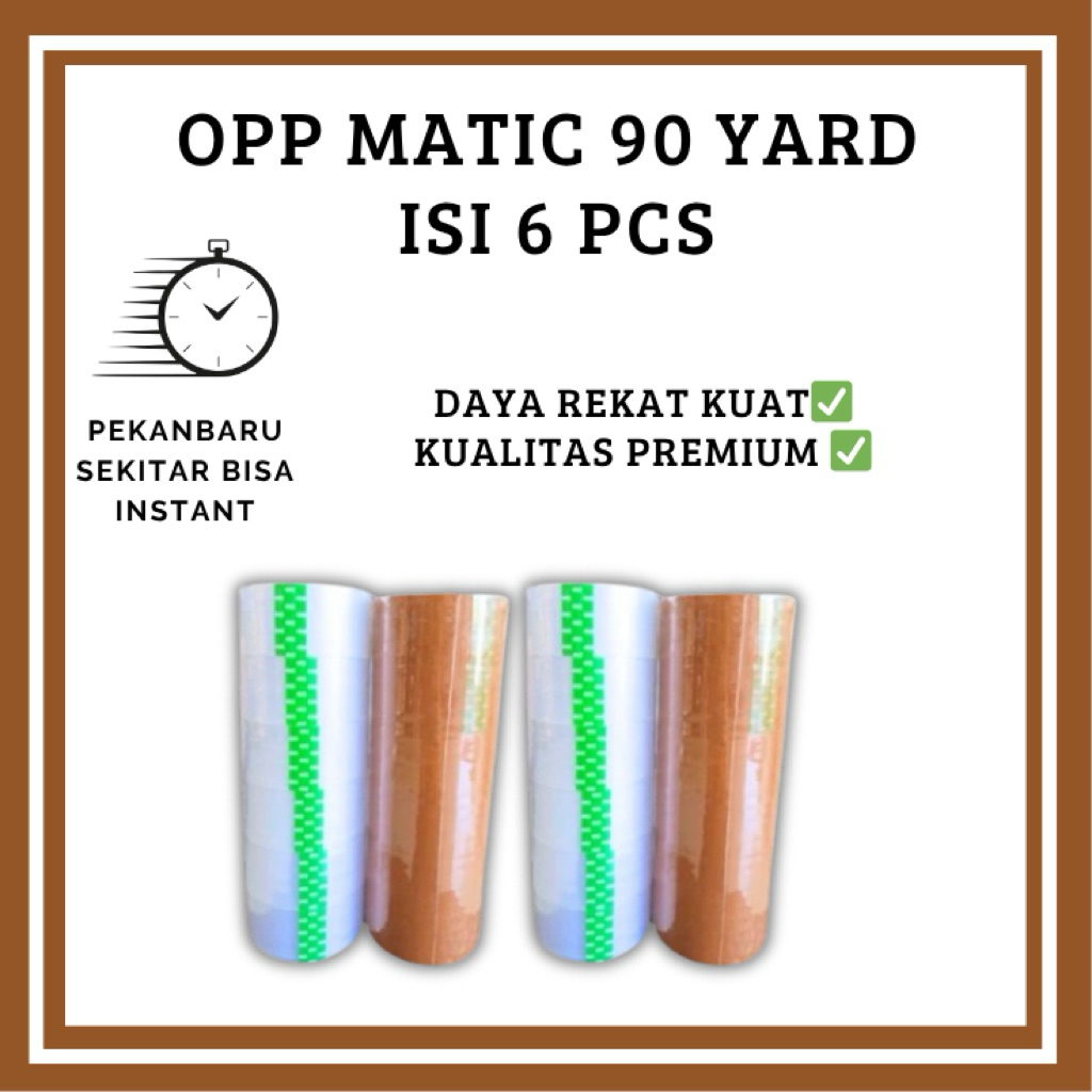 

PROMO TERMURAH - Lakban Packing matic - Opp Matic 90 Yard - 2 INCH X 90 Y