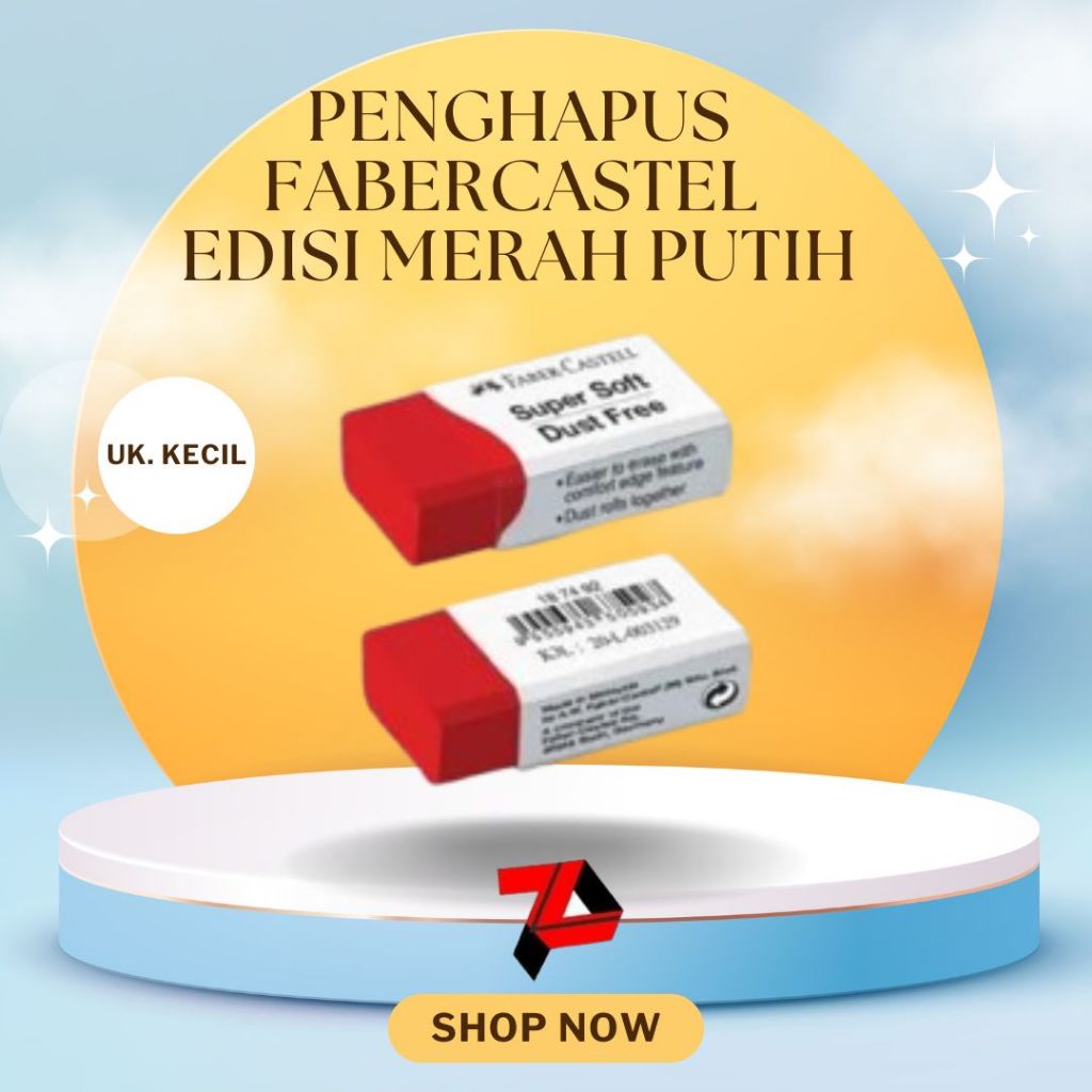 

Faber-Castell Dust-Free Eraser Small Red / penghapus fabercastell Edisi Merah Putih