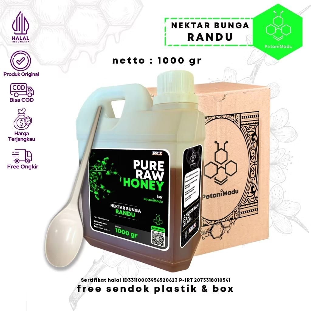 

Madu murni asli Pure raw Honey Randu 1KG