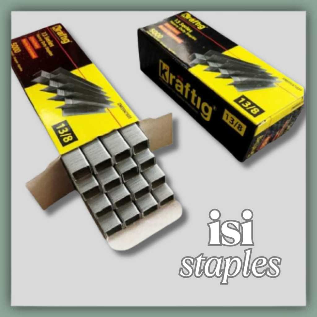 

ISI Staples 13/8 Tembak Manual merk Kraftig /isi steples 13/8 /atom steples