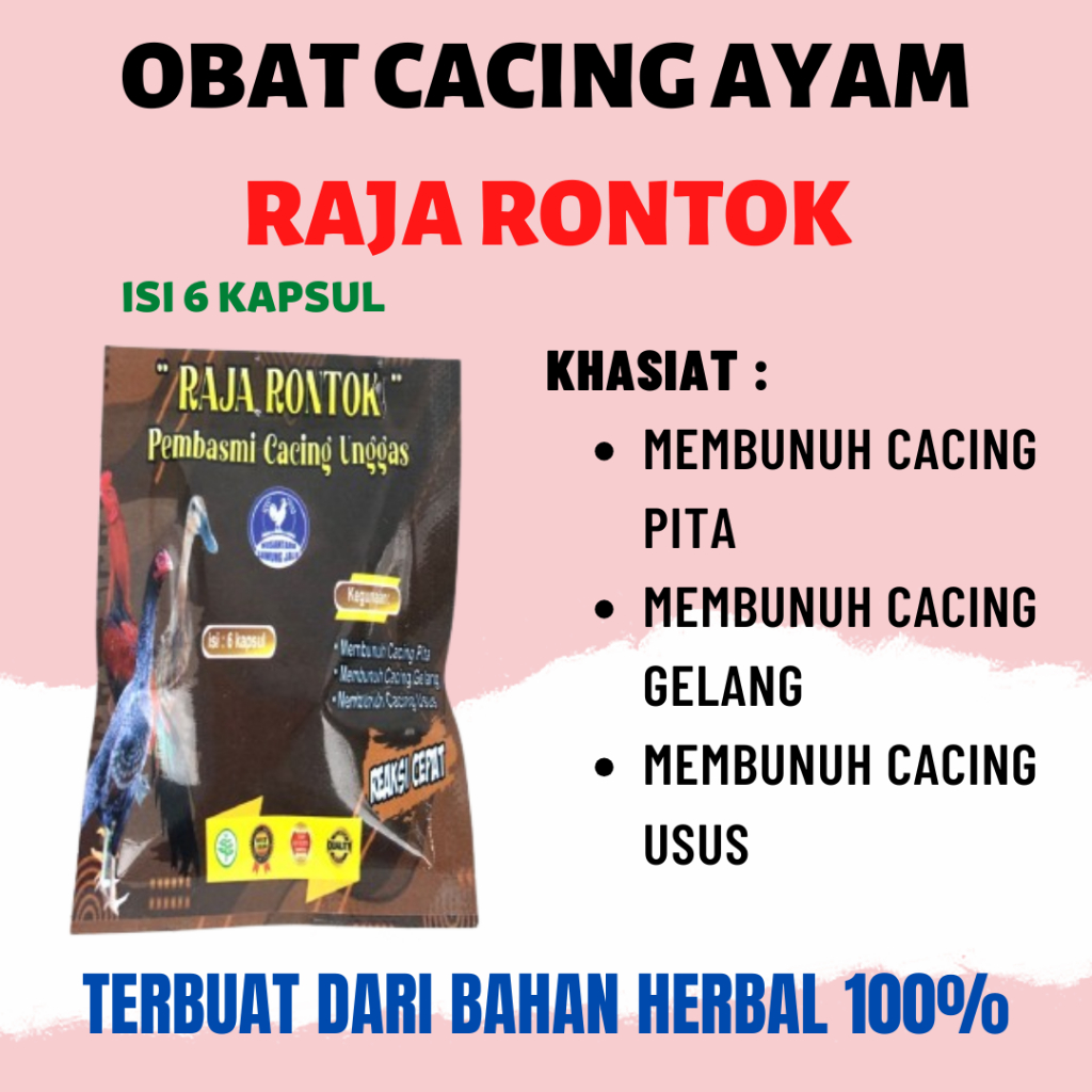 OBAT CACING RAJA RONTOK UNTUK AYAM AMPUH MEMEBERANTAS SEGALA JENIS CACING