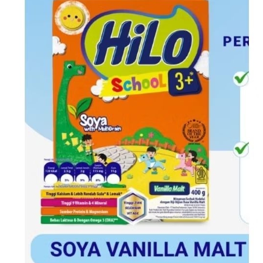 

Hilo school vanila soya malt, strawberry pop dan cokelat.