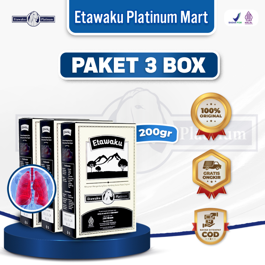 

Etawaku Platinum Paket 3 Box - Susu Kambing Etawa Murni & Krimer Bubuk