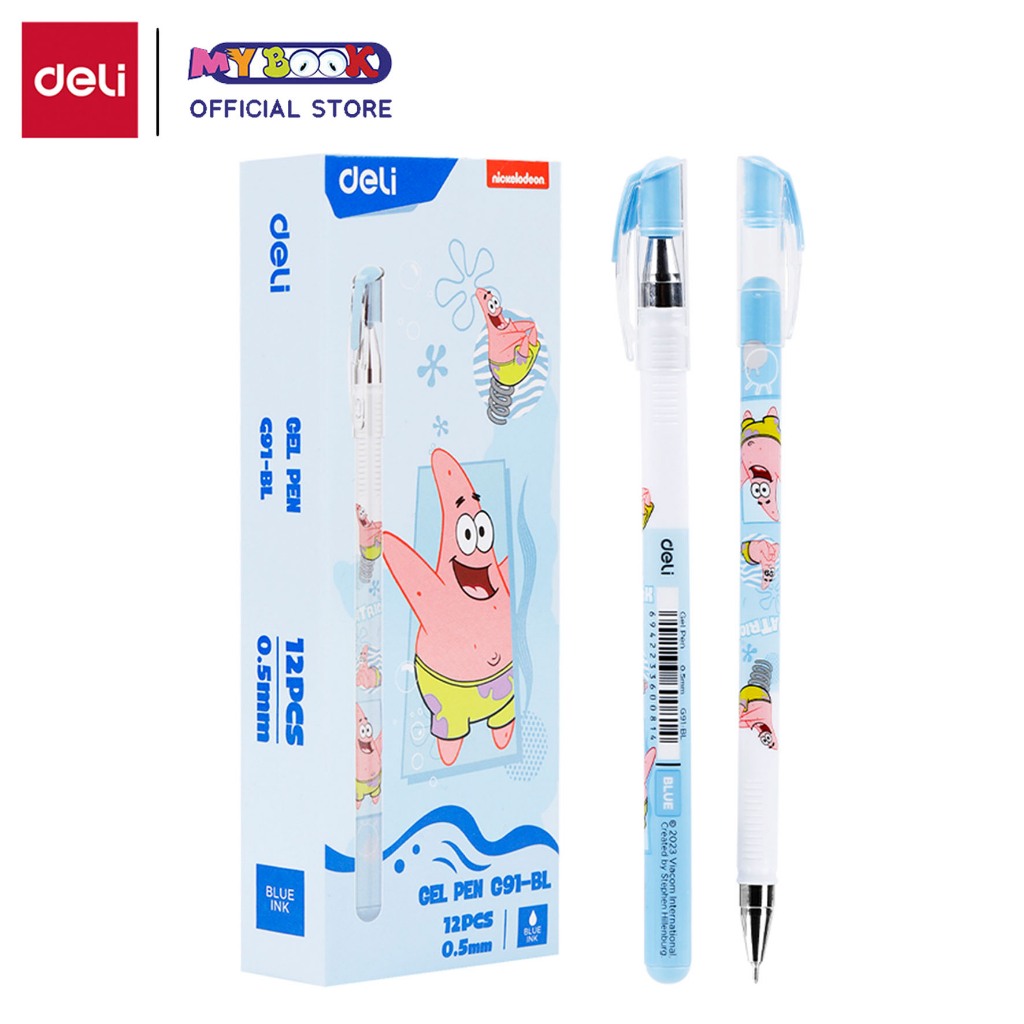 

Deli Pulpen Gel / Gel Pen 0.5 mm Tip Spongebob Special Edition EG91-BL Tinta Biru - 1 Pcs