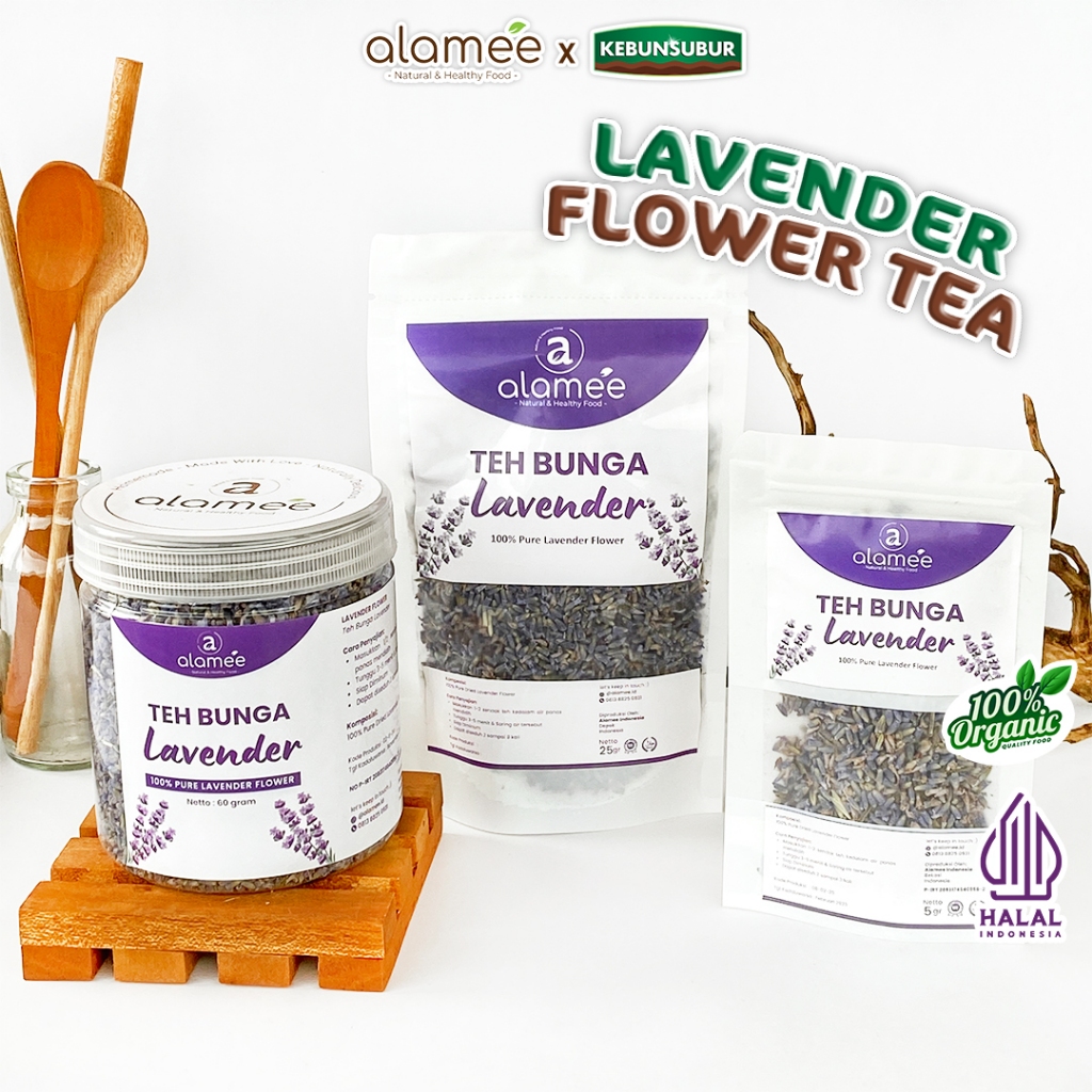 

ALAMEE Teh Bunga Lavender Tea Organik Kering Dried Flower Premium kebunsubur