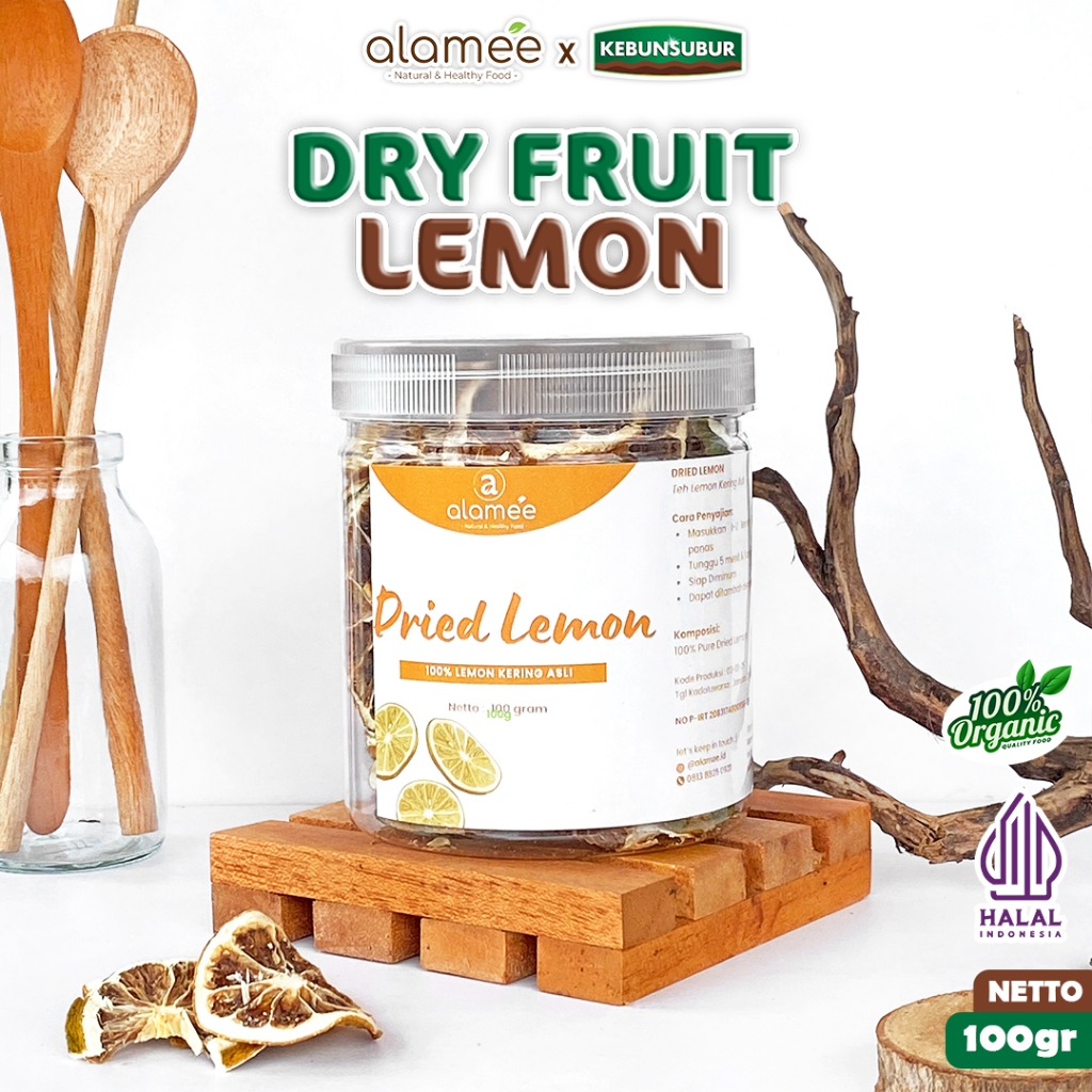 

ALAMEE Dried Lemon Tea Kering Slice Teh Herbal Iris Organik Minuman Herbal Premium kebunsubur