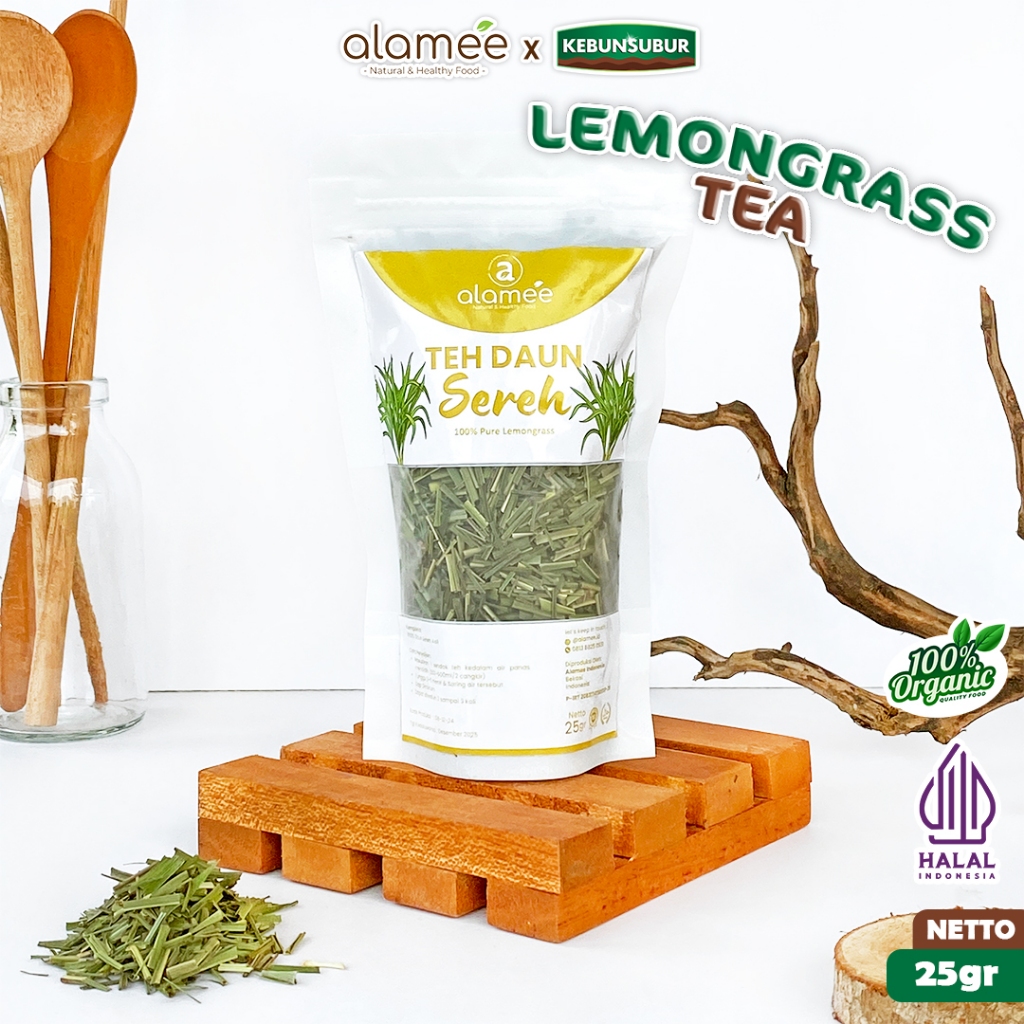 

ALAMEE Lemongrass Leaf Tea Daun Sereh Kering Teh Organik Dried 25gr Premium kebunsubur