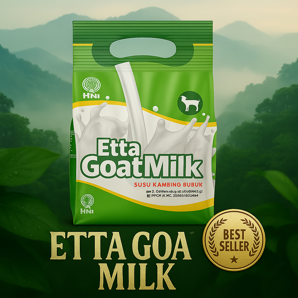 

Etta Goatmilk Susu Kambing Etawa Murni Halal Baik untuk Pencernaan & Stamina