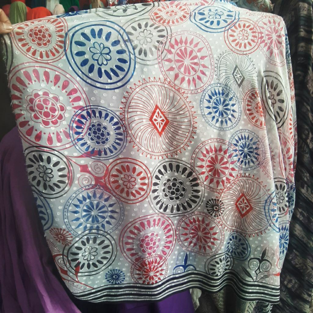 KAIN SIFON URAGIRI PREMIUM MOTIF BUNGA - KAIN SIFON RUBIAH PREMIUM MOTIF BUNGA  - KAIN SIFON MOTIF B