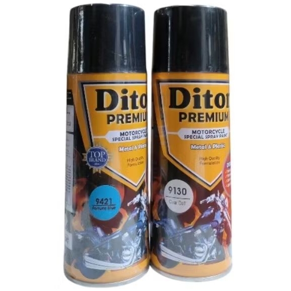 PAKET 2 KALENG DITON PREMIUM 400CC 9421 FORTUNE BLUE / 9130 CLEAR DOFF