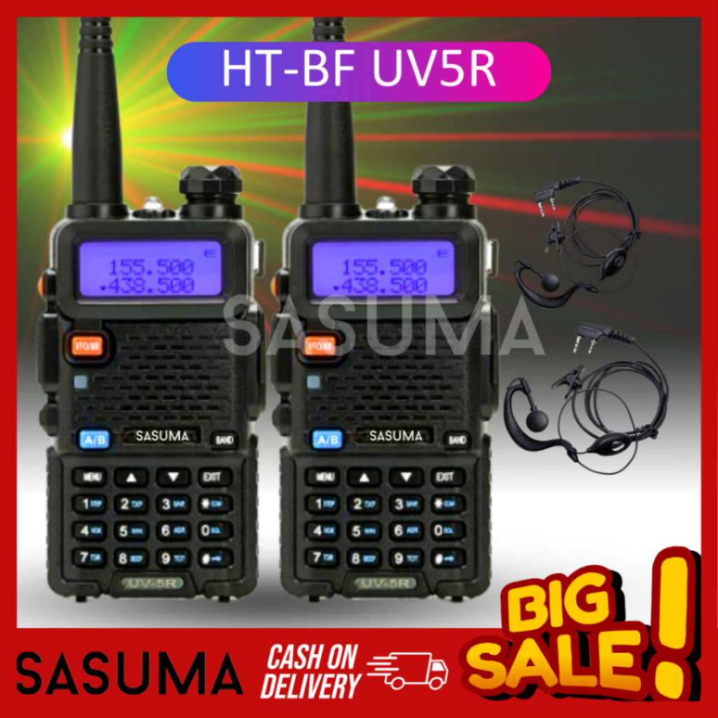 SASUMA HT Walkie Talkie UV5R 8W 2800 MAH 8 Watt VHF UHF Dualband Dual band