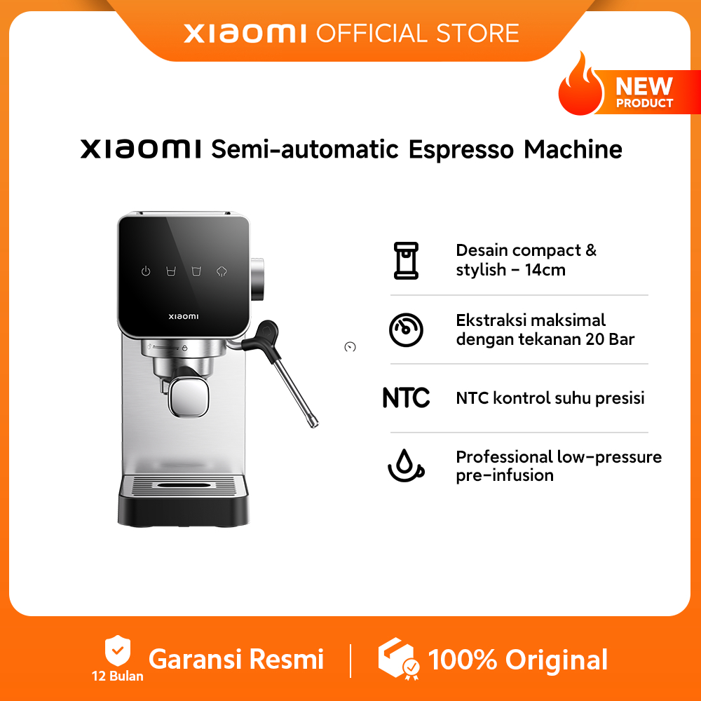 Xiaomi Semi-automatic Espresso coffee Machine | Mesin Kopi Espresso | Desain compact stylish | Ekstr