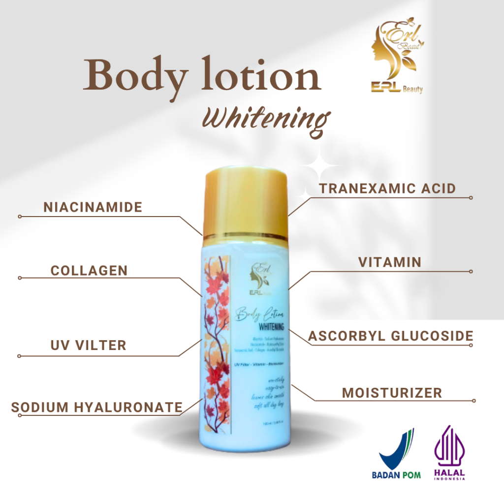 LOTION WHITENING BPOM ERL BEAUTY Pemutihan