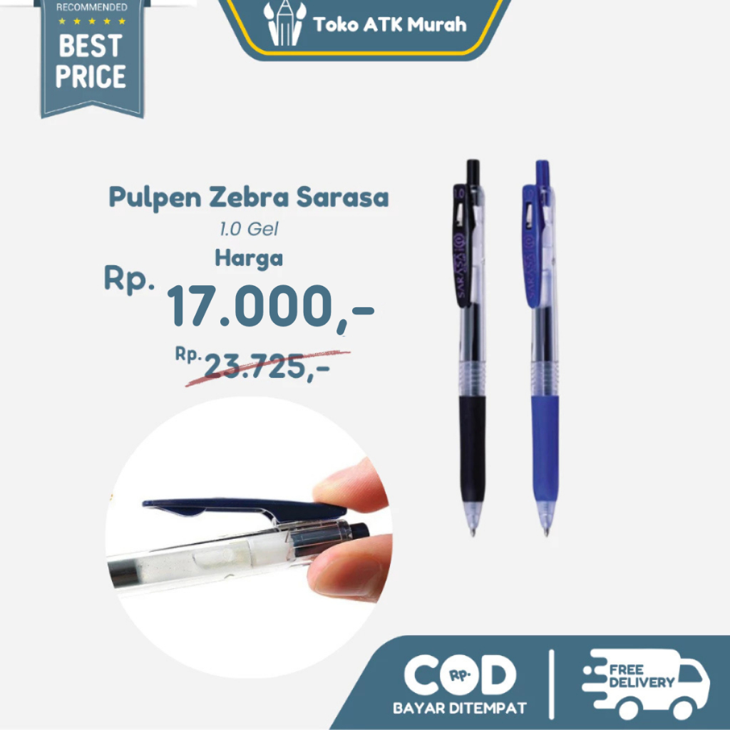 

Pulpen Sarasa Clip Gel Ink Pen 1.0mm Zebra