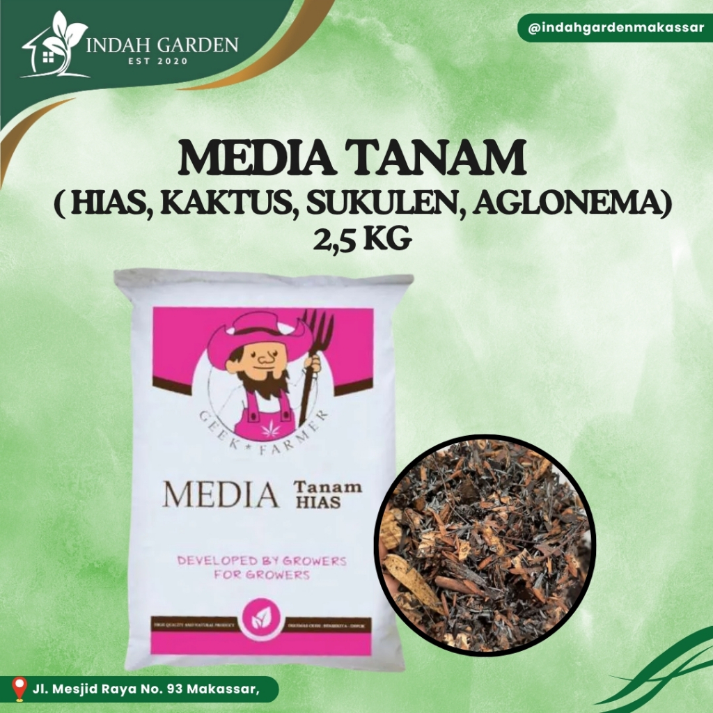 Media Tanam Hias, Kaktus,Sukulen,Aglonema.Dll (Geek Farmer)