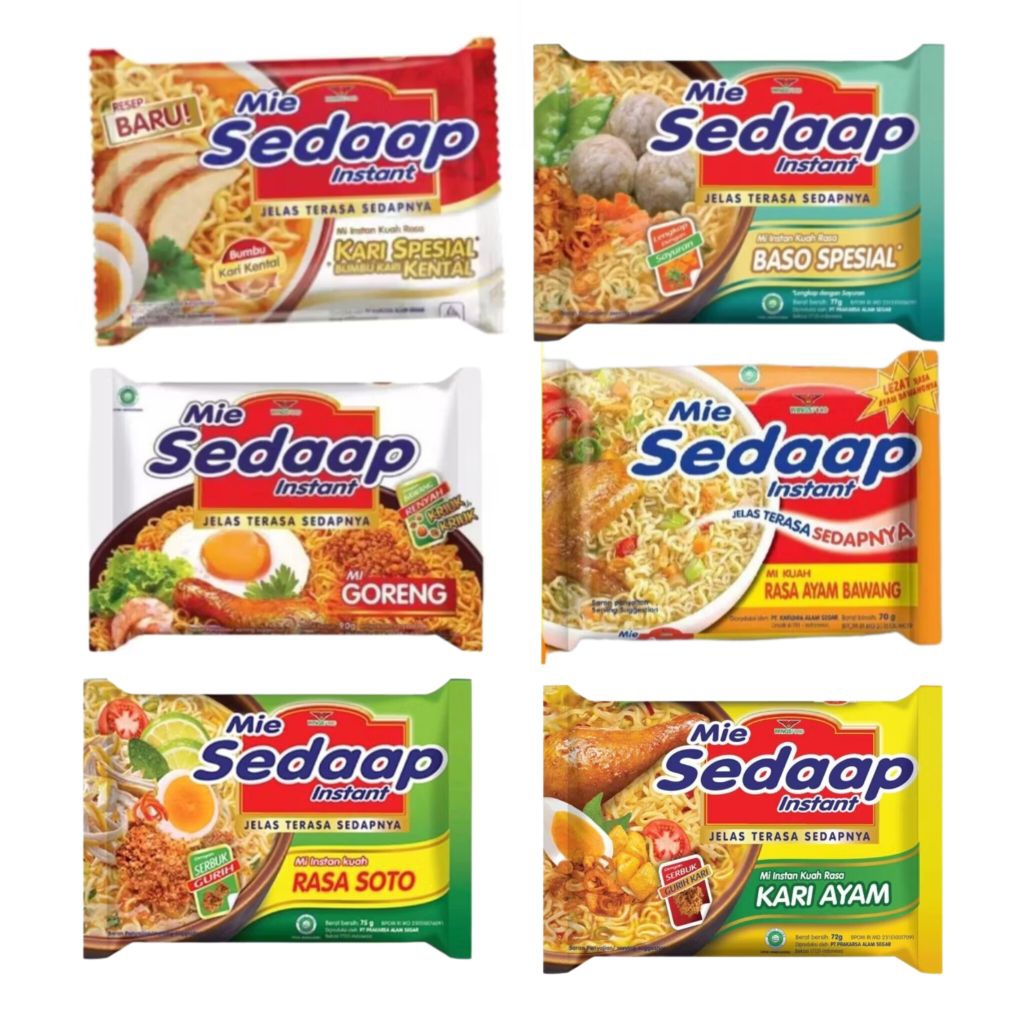 

Mie Sedaap All varian Eceran