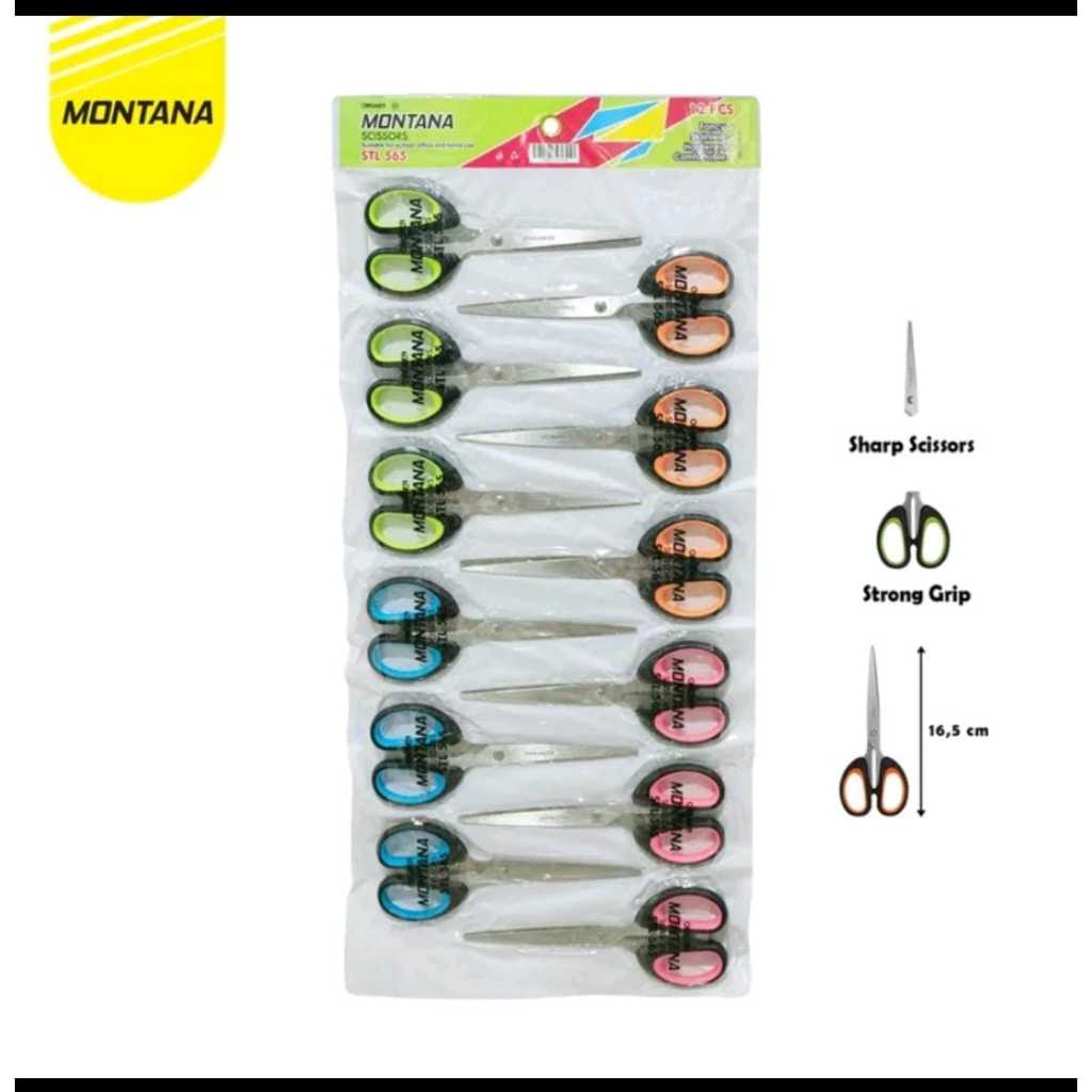 

(PAKET IS 12 PCS) GUNTING SERBAGUNA / GUNTING STAINLESS / ALAT TULIS KANTOR