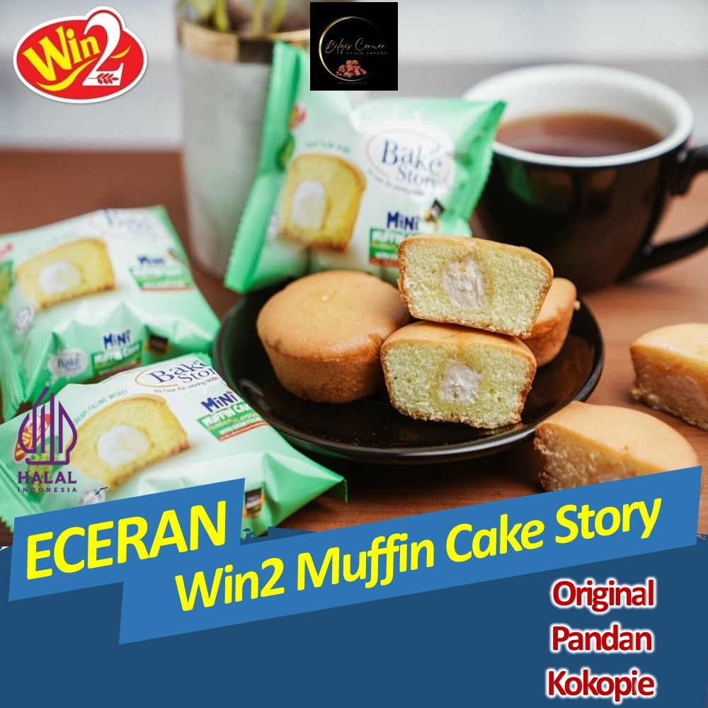

(ECERAN) Win2 Bake Story Original Pandan and Kokopie Mini Muffin Cake 20 Gram