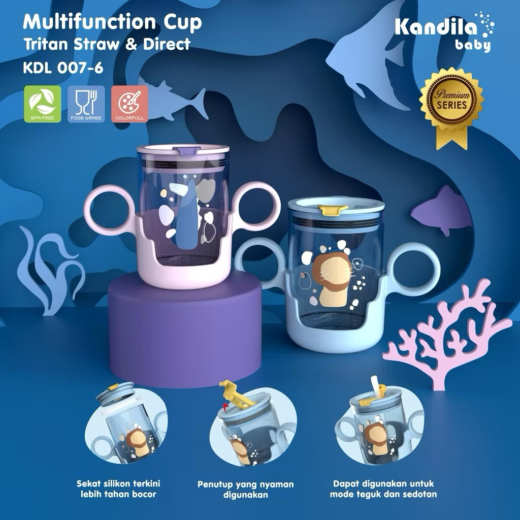 HILOLI - KANDILA BABY - KANDILA MULTIFUNCTION CUP TRITAN STRAW & DIRECT / KDL 007-6