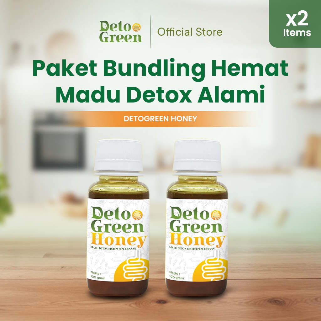 

Detogreen Honey Bundling Hemat Madu Herbal Membantu Detox Pencernaan 2 PCS