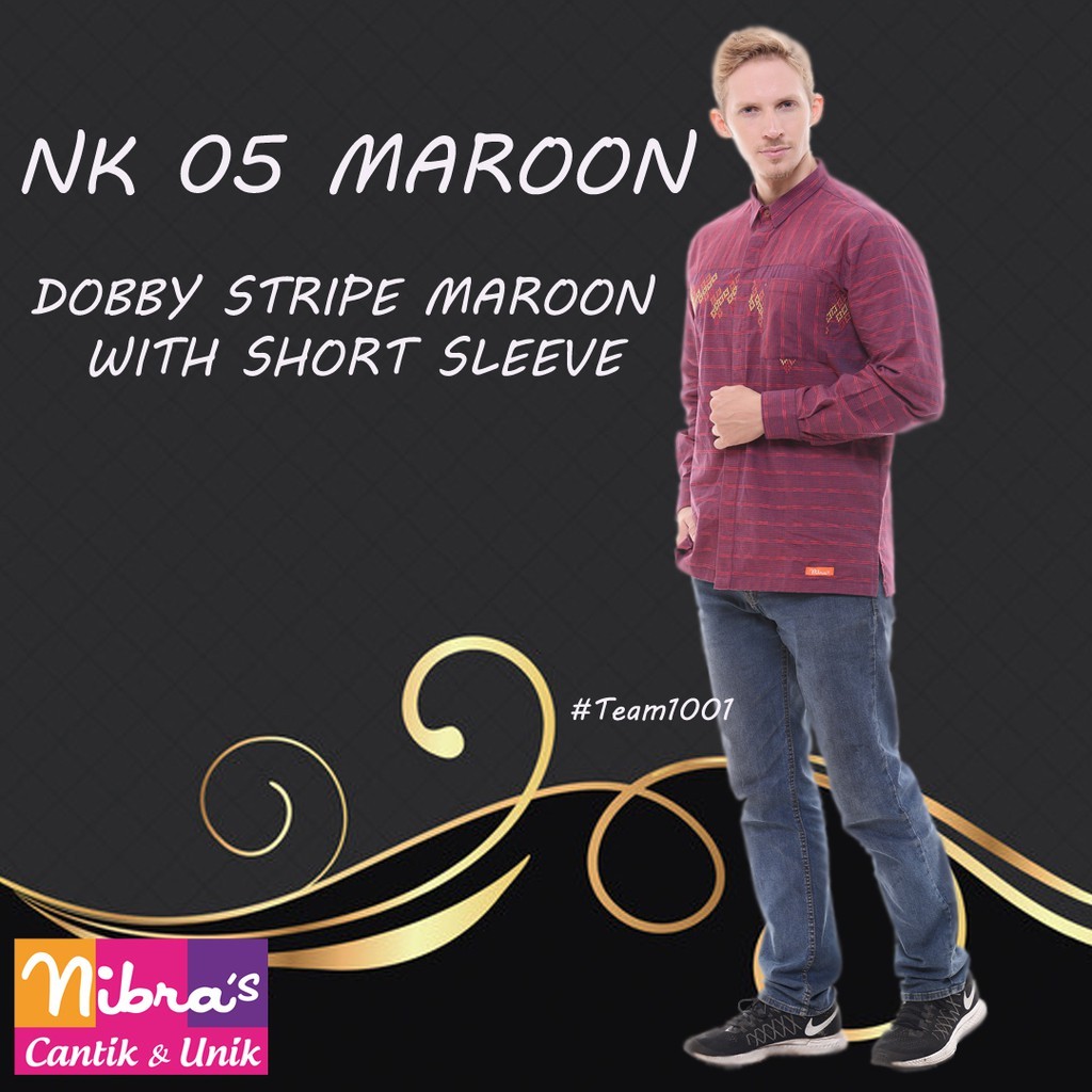 KOKO KEMEJA MAROON NIBRAS NK 05 NIBRAS KOKO KEMEJA LENGAN PANJANG