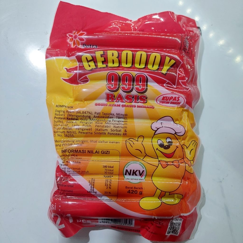 

SOSIS GEBOOY ISI 21/SOSIS GEBOOY ENAK/ SOSIS AYAM TERBAIK