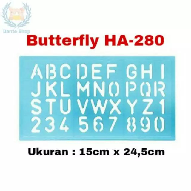 

Penggaris Huruf Butterfly HA-280