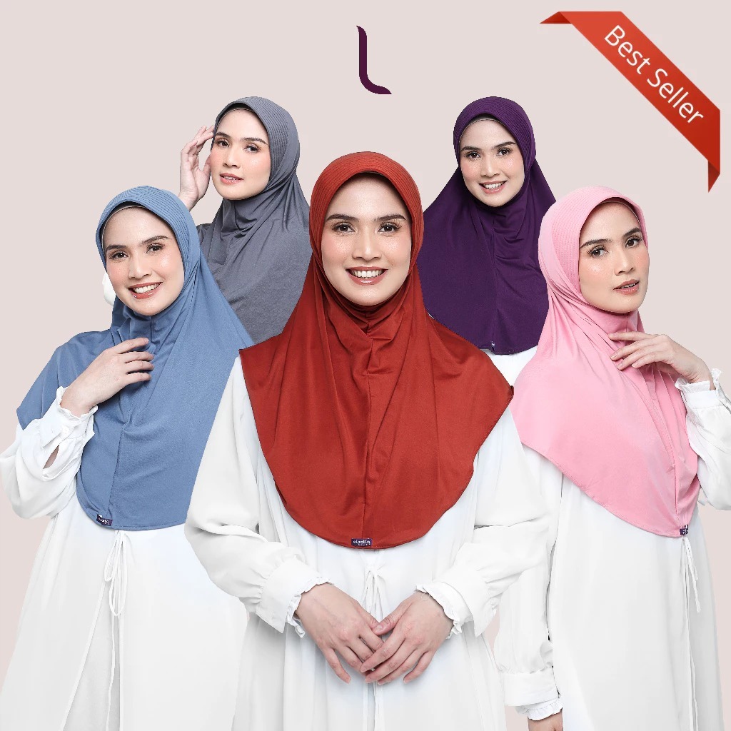 Elzatta - Kerudung Jilbab Bergo Instan Zaria Casual Daily Kuliah Kerja Olahraga Sport