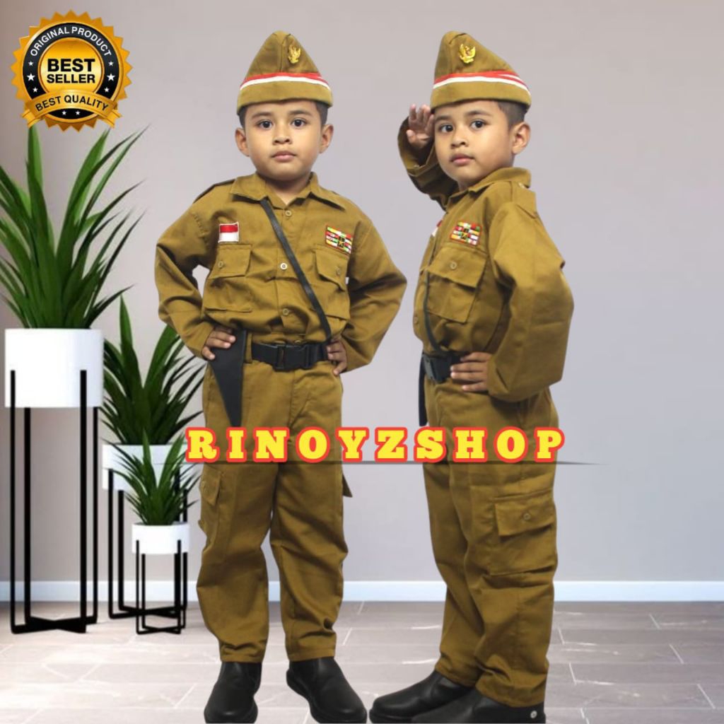 Ready Baju Pejuang Anak / Baju Karnaval / Baju Anak TK / KOSTUM ANAK PEJUANG / BAJU KARNAVAL PEJUANG