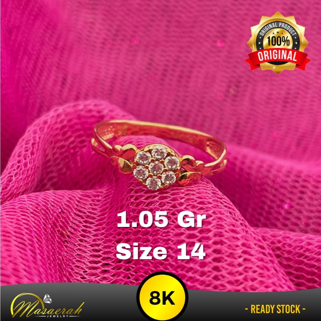 Cincin Emas 8K 1.05 Gram Kadar 375 - 2201