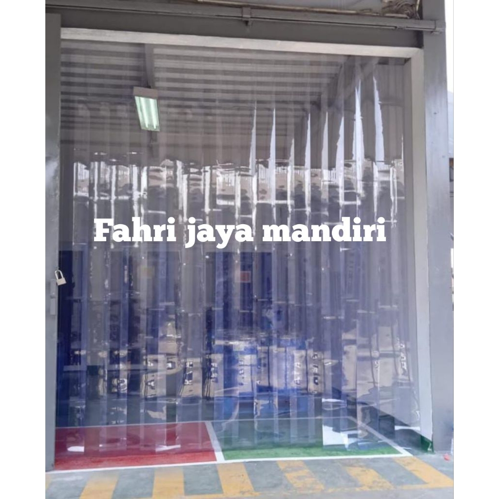 

PVC curtain blue clear, 2mmx20cmx50m,lebar 100cm tinggi 2mtr hangerglavanis