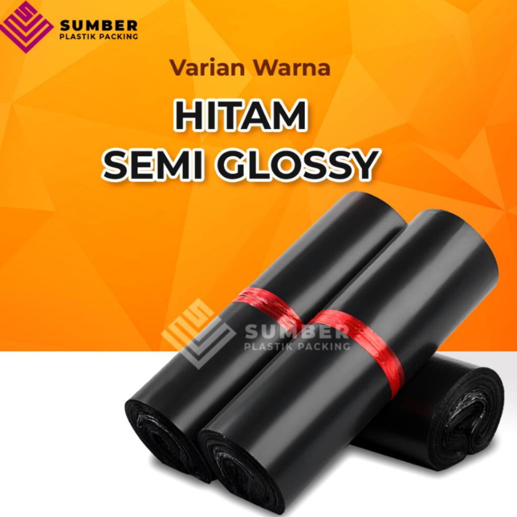 

20X40 PLASTIK POLYMAILER HITAM SEMI PREMIUM ISI 100 PCS || PLASTIK PACKING OLSHOP
