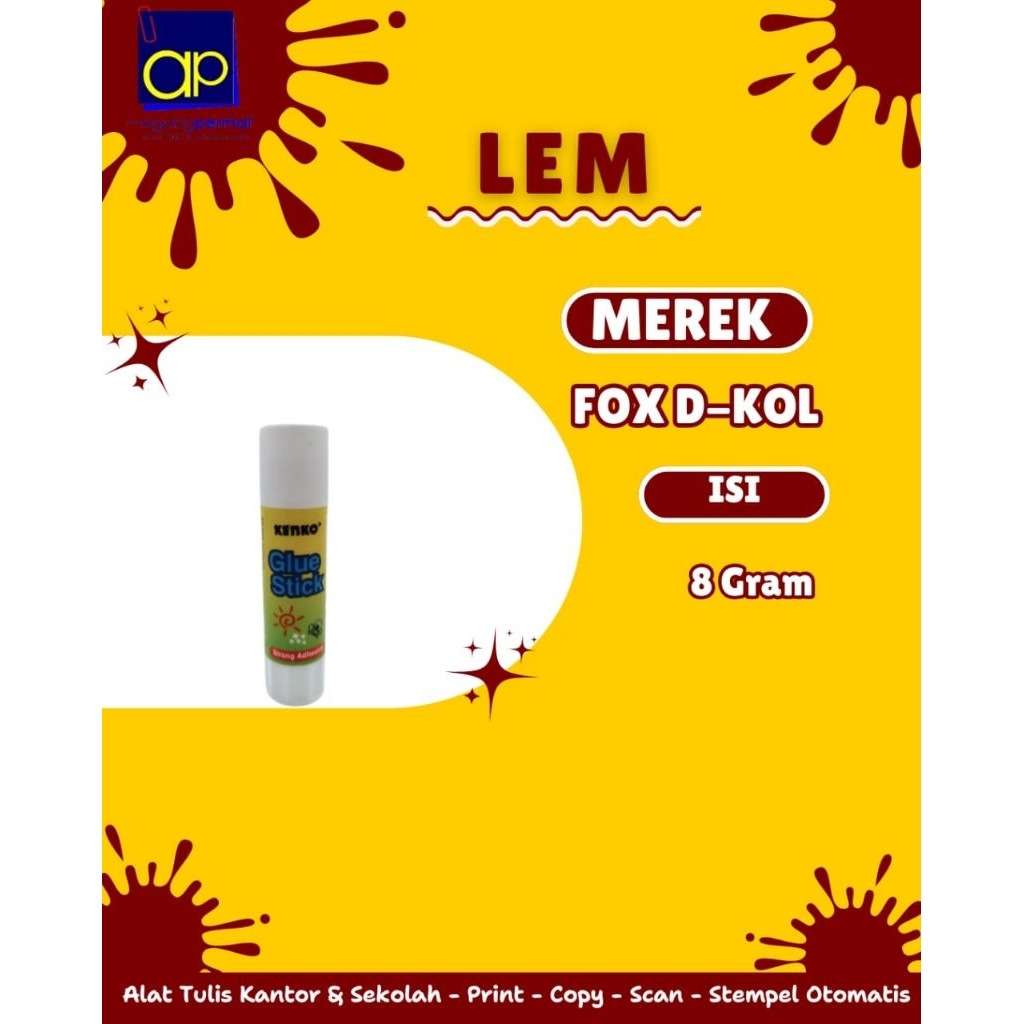 

Lem Glue Stick Kenko 8gr