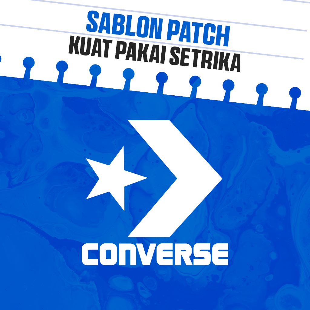 

LABEL TAG BRAND CONVERSE PATCH STIKER SABLON BAJU Logo Setrika / cetak print DTF POLYFLEX SABLON