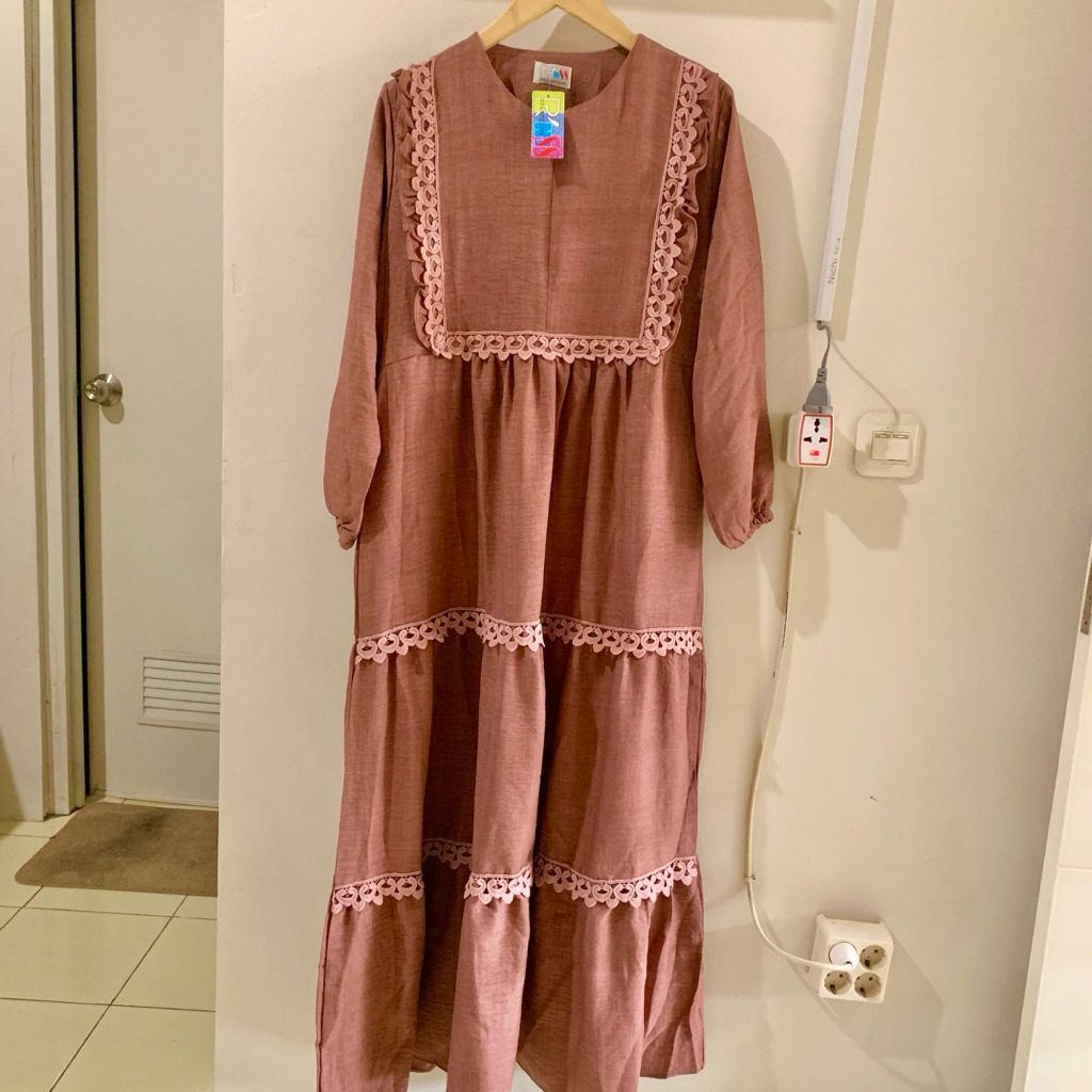 Gamis Renda Umpak busui friendly BWi 88 by Buana - Gamis Renda - Dress Umpak Renda