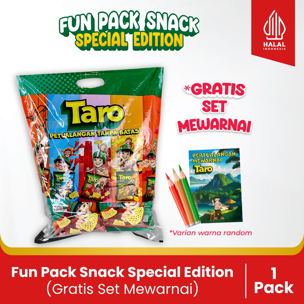 

Fun Pack Snack Special Edition - Paket Hampers Anak - (Gratis Set Mewarnai 3 Pensil Warna)