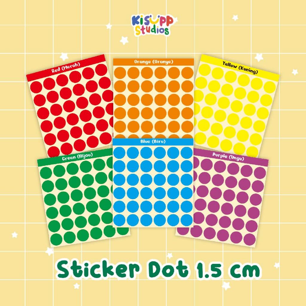 

“Dot & Fun” – Stiker Warna-Warni Penanda Buku & Barang