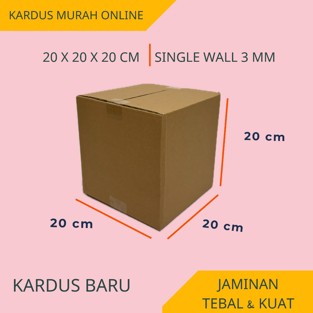 

BOX 20X20X20 CM MURAH KARDUS KARTON PACKAGING ONLINE