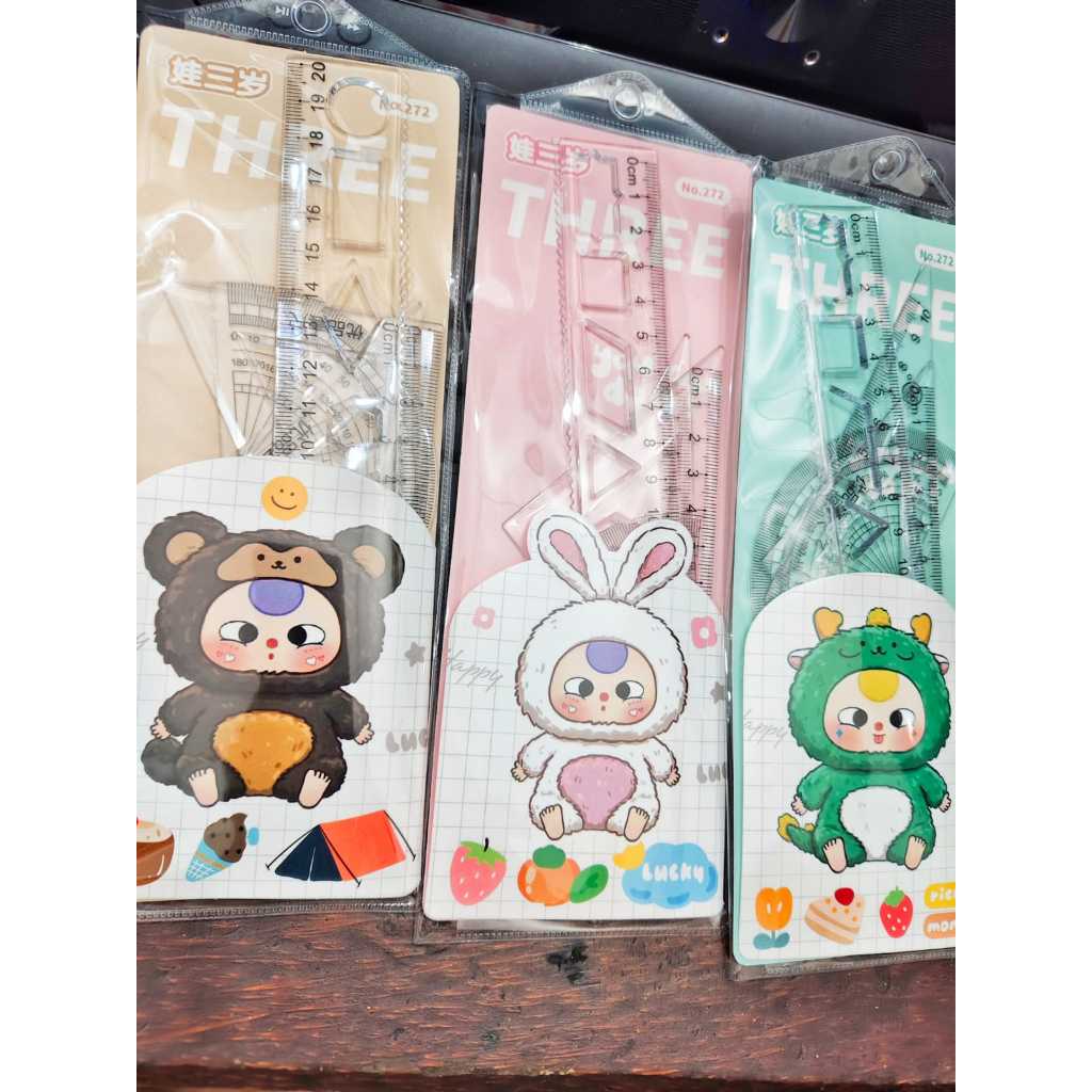 

Penggaris Set 20cm Cute lucu 4 in 1 (ZO-272)