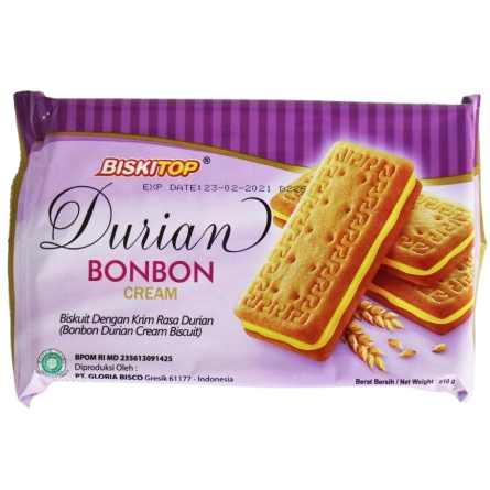 

BISKITOP BONBON DURIAN CREAM PCK 220 GR 8993083931670