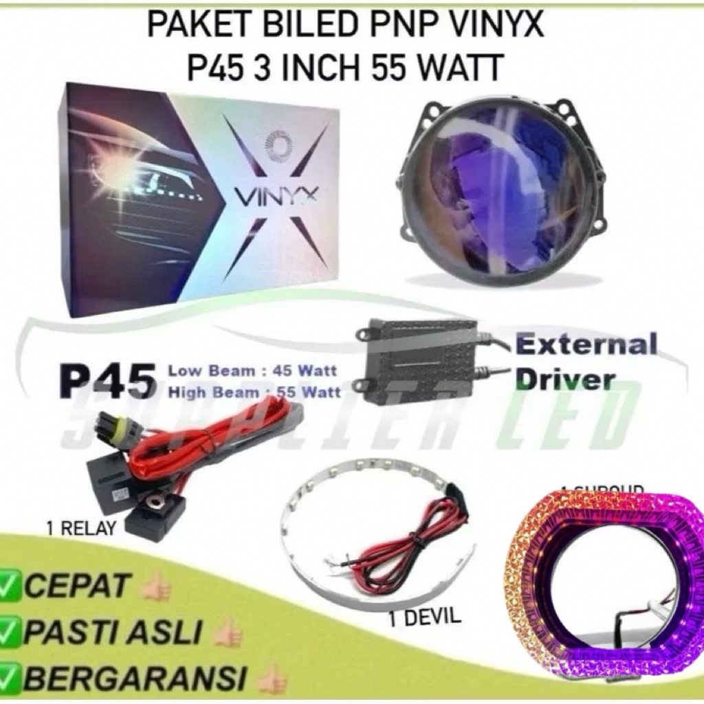 PAKET BILED PNP P45 VINYX 3 INCH 58 WATT WITH EXTERNAL DRIVER