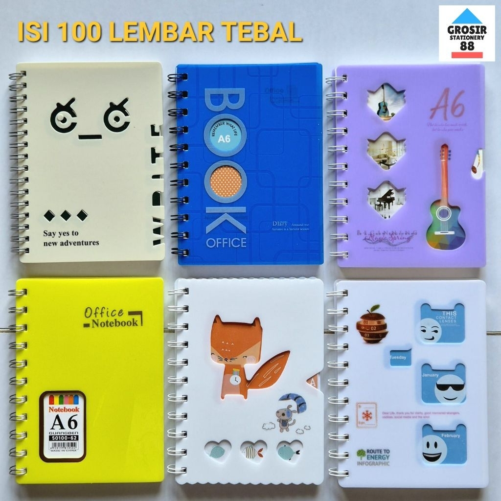 

Buku Spiral Notebook A6 TEBAL (100 Lembar)