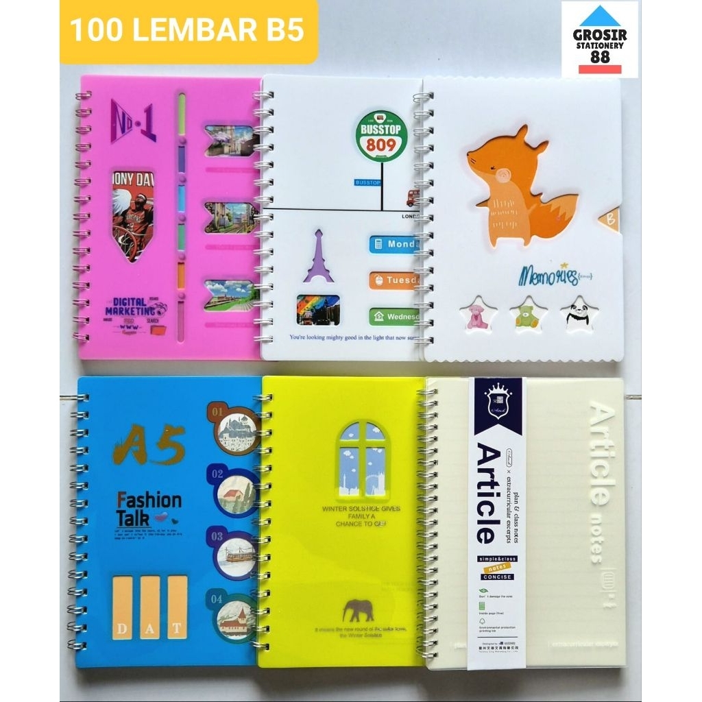 

Buku Spiral Notebook B5 TEBAL (100 Lembar)