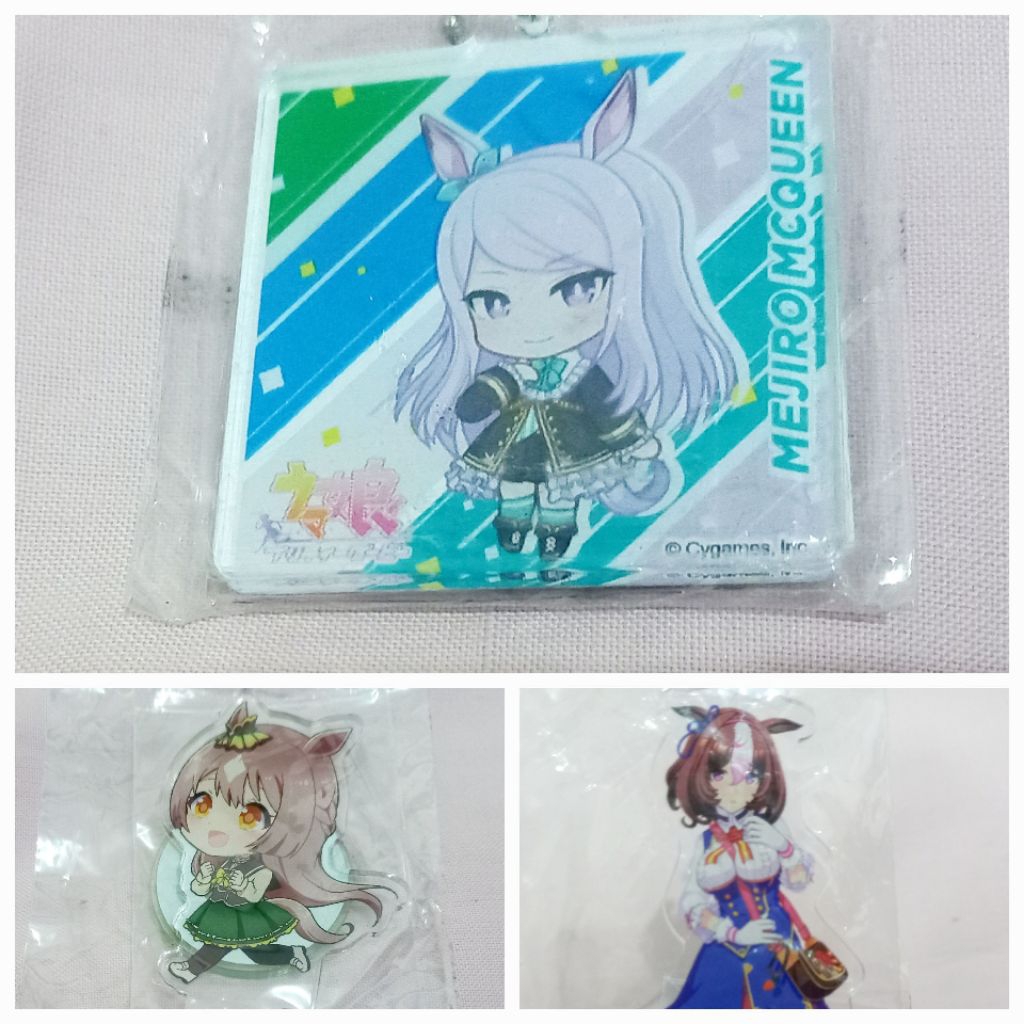 Uma Musume Anime Acrylic Stand Keychain Rubber Strap - Symboli Rudolf, Mejiro McQueen, Tokai Teio, M