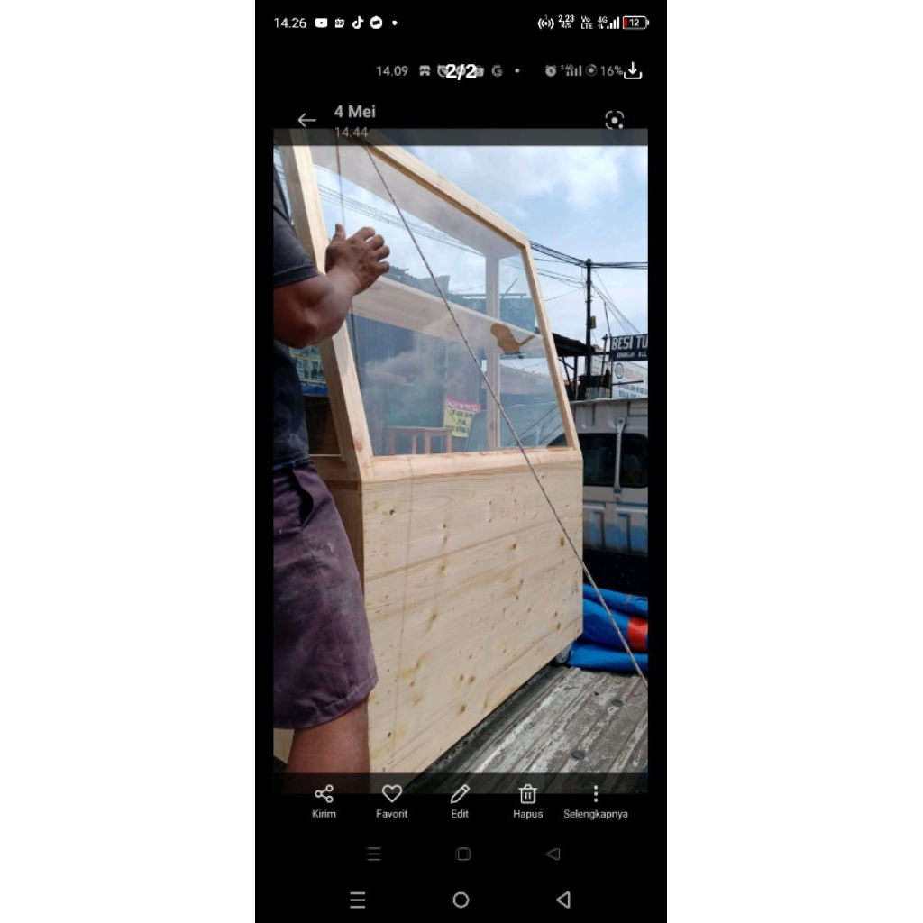 bhoot atelesa kayu jati Belanda di + kaca