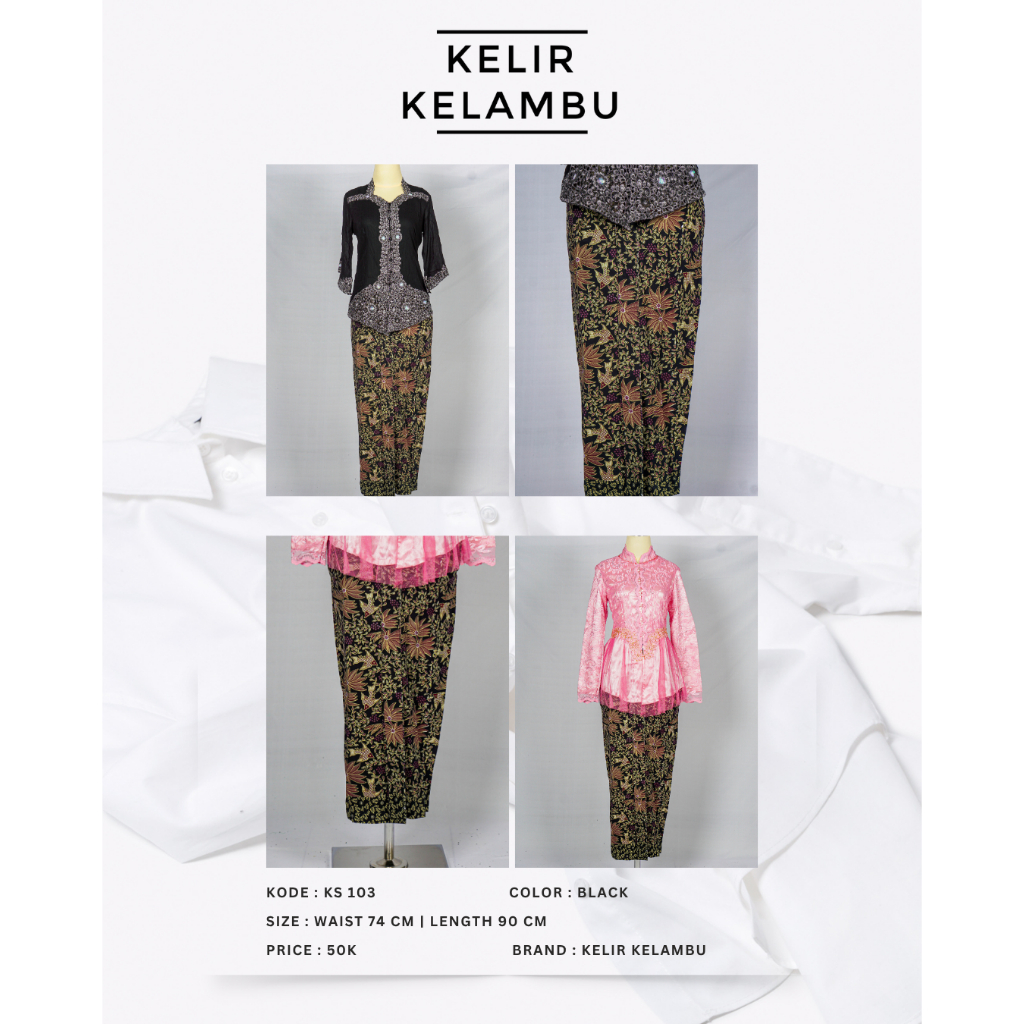 Sewa Rok Bawahan Kebaya Vintage Jawa Black