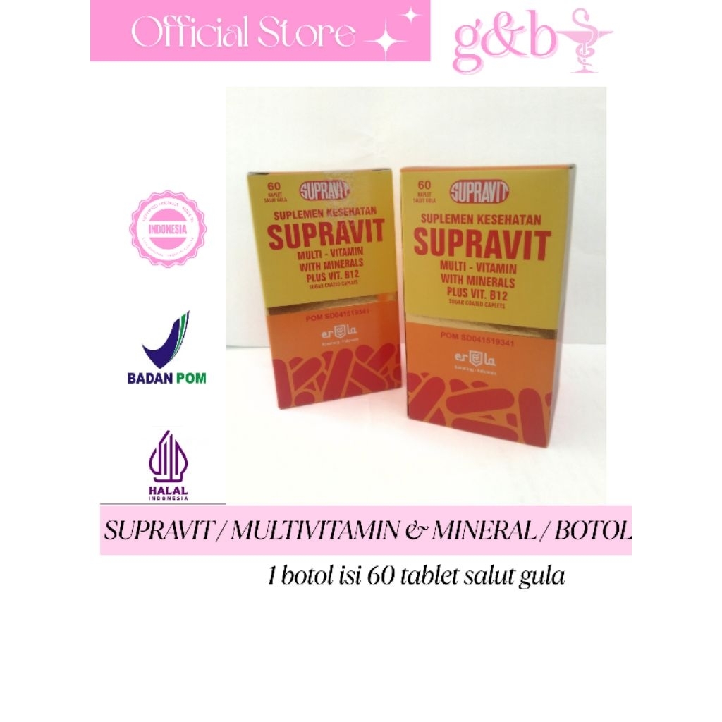 SUPRAVIT / MULTIVITAMIN & MINERAL + B12 / BOTOL