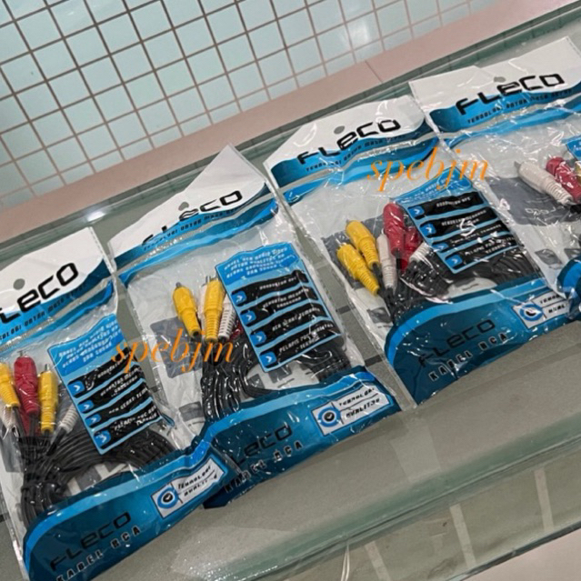 Kabel Fleco RCA to RCA Cabang 3 Untuk Audio TV